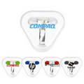 Stereo Earbud Triangular Headphones Earphone Travel Set Case